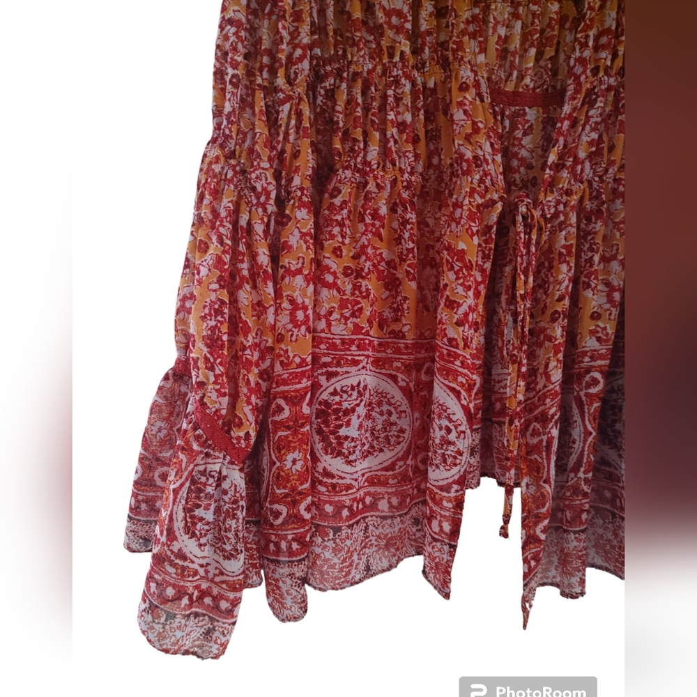 Free People Lorraine Tiered Kimono Top Size S - Picture 6 of 8